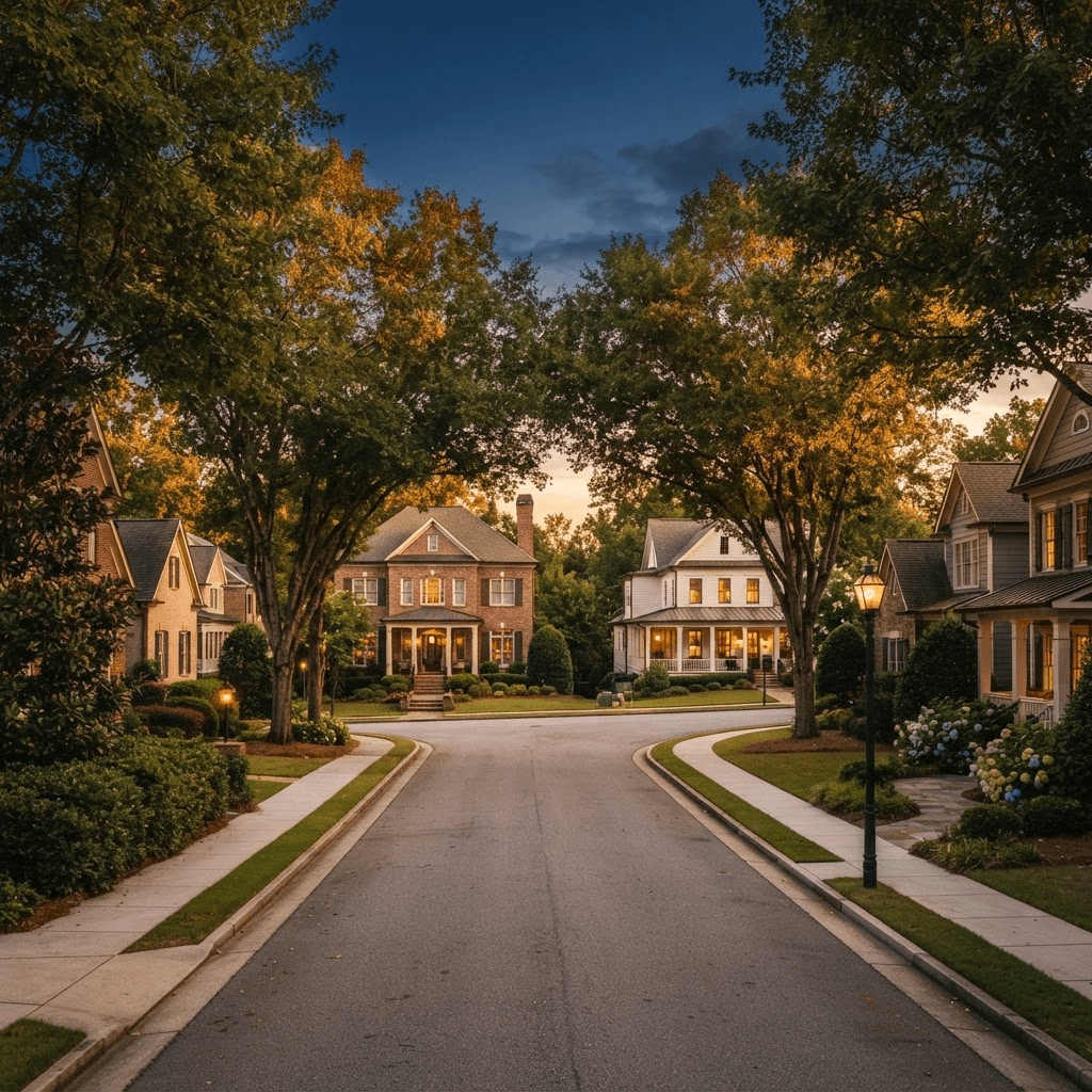 Residential street near Dacula, GA Residential street near Dacula, GA
